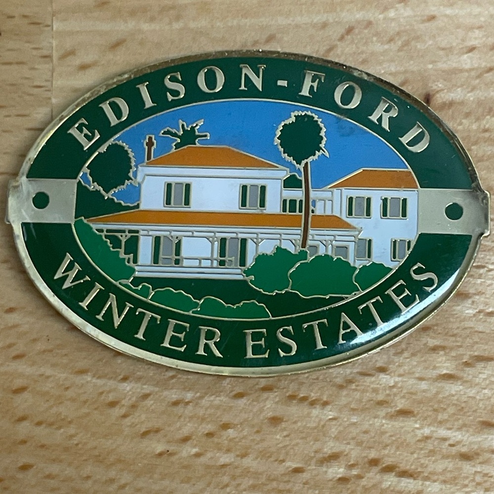 Edison-Ford Winter Estates Metal Magnet. Ft. Meyers, Florida. Thomas Edison Home